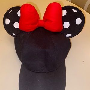 Minnie Mouse ears baseball hat